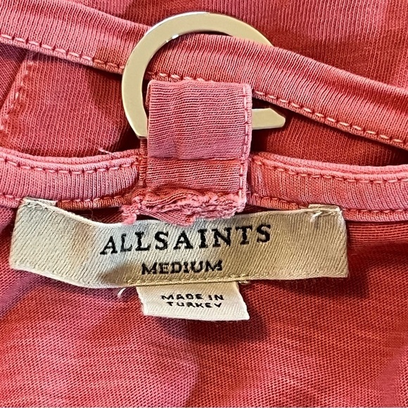 AllSaints Dewar Tank Jersey asymmetrical Strappy Mini Dress M Beachy coverup - Picture 8 of 12